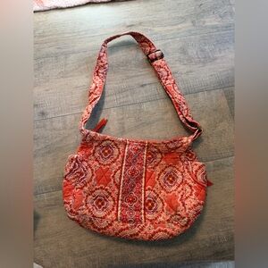 Vera Bradley Quilted Floral Crossbody - Coral Red Pattern